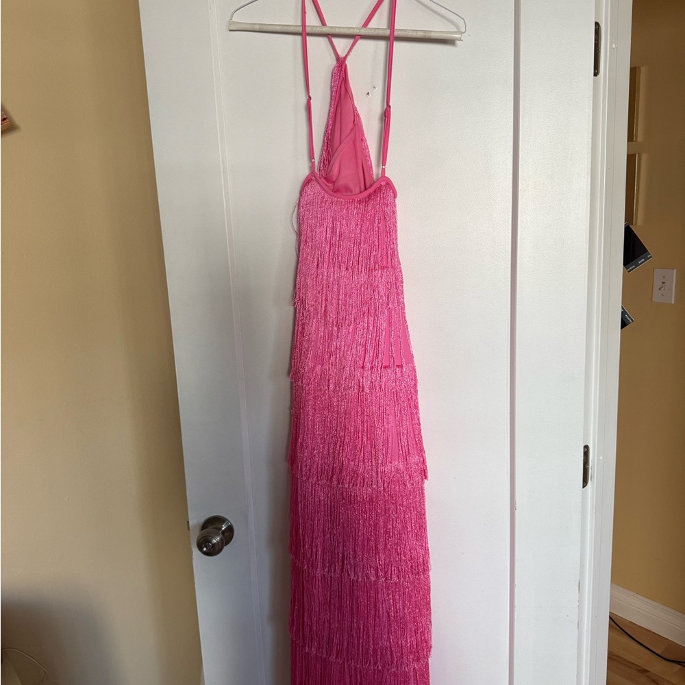 Princess Polly Pink Fringe Dress
